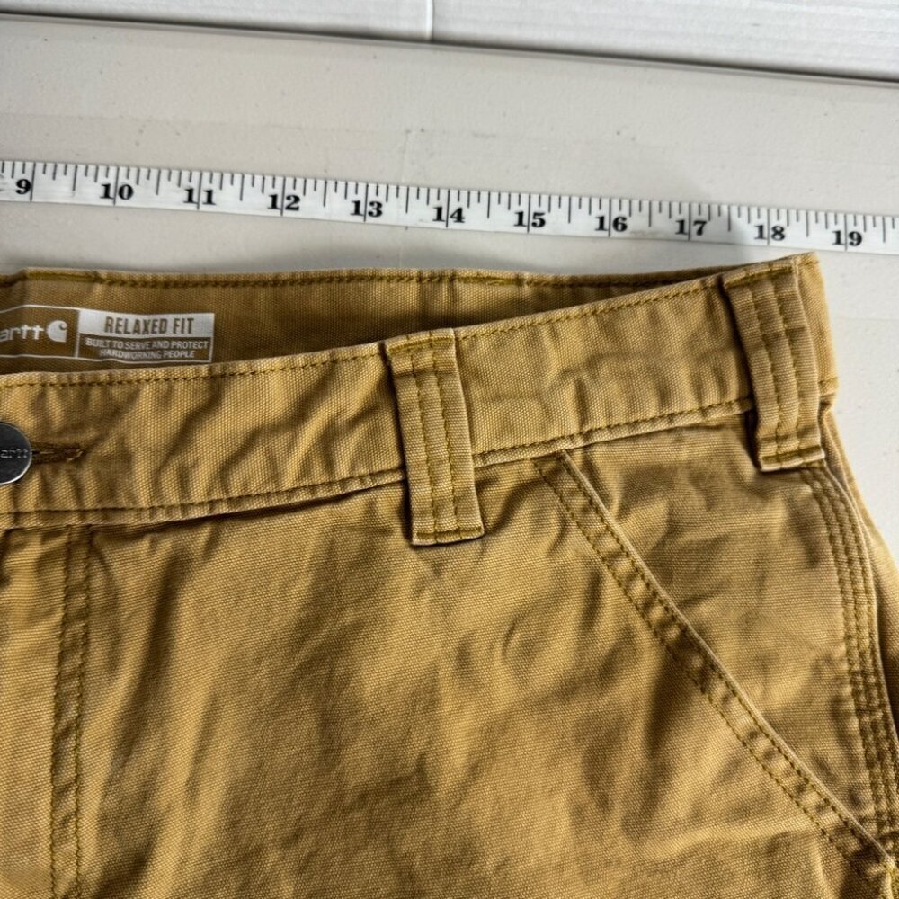 Carhartt Rugged Flex Relaxed Fit Brown Knee length Cargo Shorts Size 38 - Picture 10 of 15
